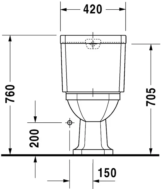 Duravit - 1930 - Kombi-WC - 02270900001 – 5. kép