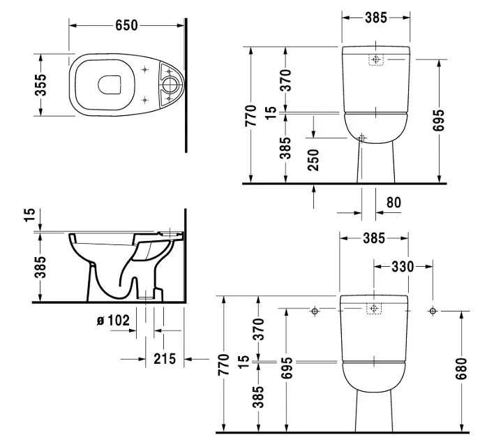 Duravit - D-Code - Kombi-WC - 21110100002 – 2. kép