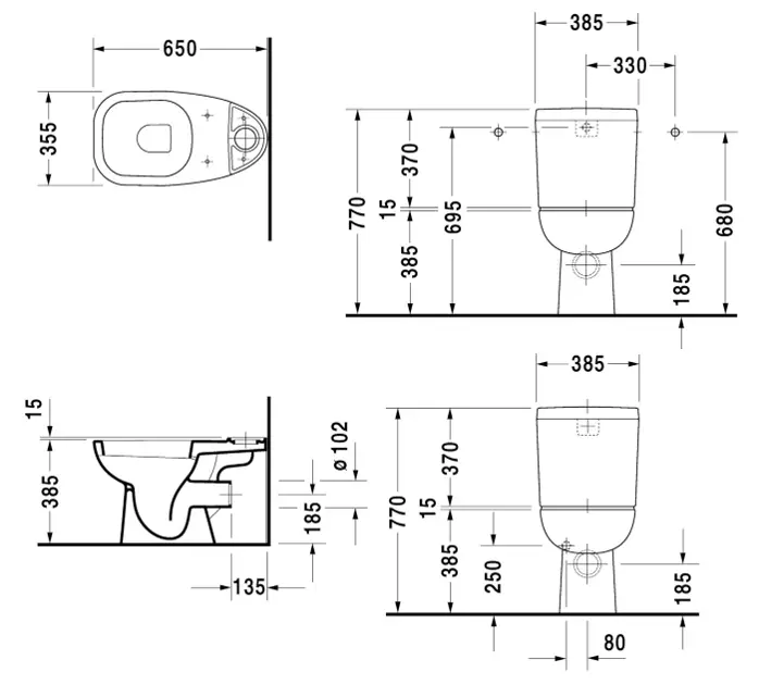 Duravit - D-Code - Kombi-WC - 21110900002 – 2. kép