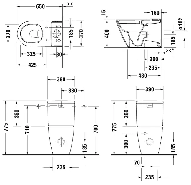 Duravit - D-Neo - Kombi-WC - 2002092000 – 2. kép
