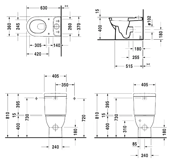 Duravit - Darling New - Kombi-WC - 2138092000 – 2. kép
