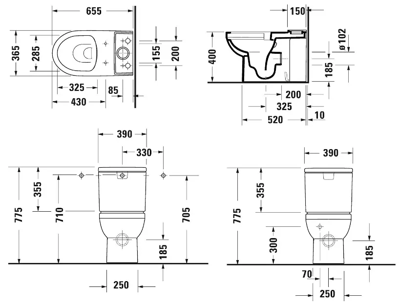 Duravit - DuraStyle Basic - Kombi-WC - 0941000085 – 2. kép