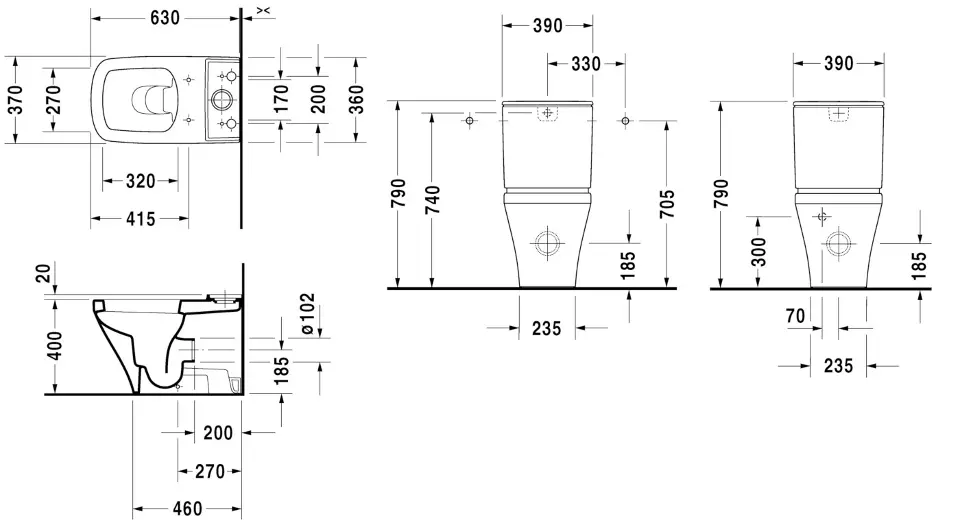 Duravit - DuraStyle - Kombi-WC - 2155090000 – 2. kép
