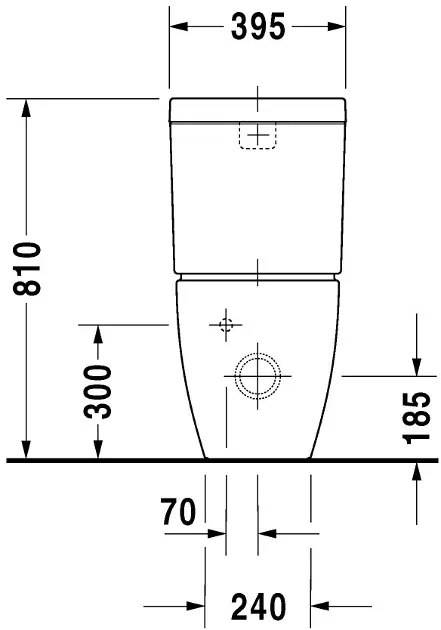 Duravit - Happy D.2 - Kombi-WC - 09341000851 – 2. kép