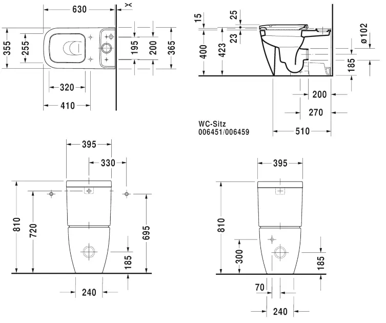 Duravit - Happy D.2 - Kombi-WC - 21340900001 – 2. kép