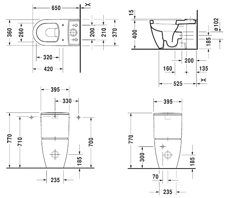 Duravit - ME by Starck - Kombi-WC - 21720900001 – 2. kép