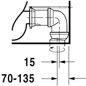 Duravit - Starck 1 - Kombi-WC - 0233090064 – 3. kép