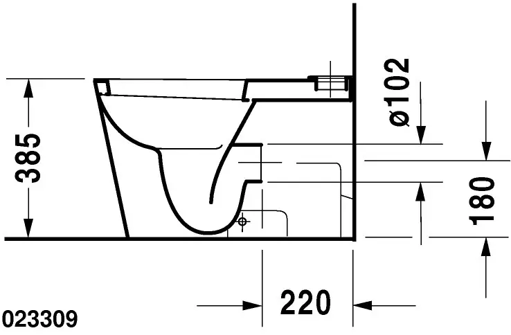 Duravit - Starck 1 - Kombi-WC - 02330900641 – 6. kép