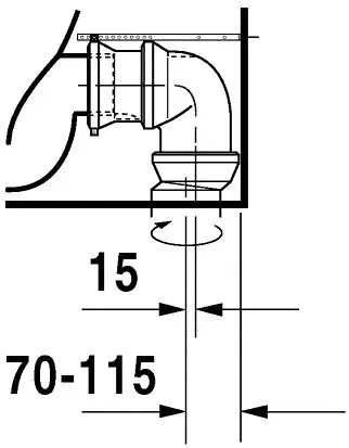Duravit - Starck 2 - Kombi-WC - 21450900001 – 8. kép