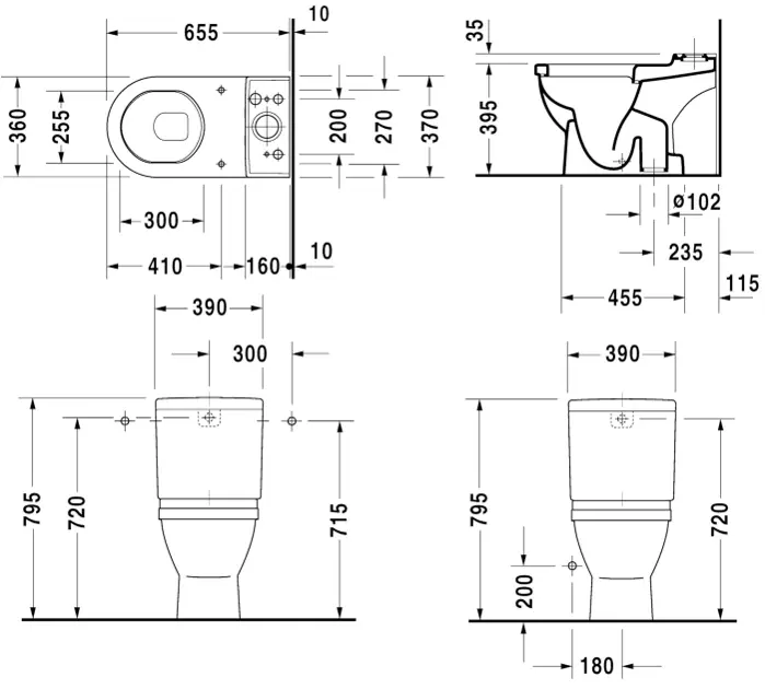 Duravit - Starck 3 - Kombi-WC - 01260100001 – 2. kép