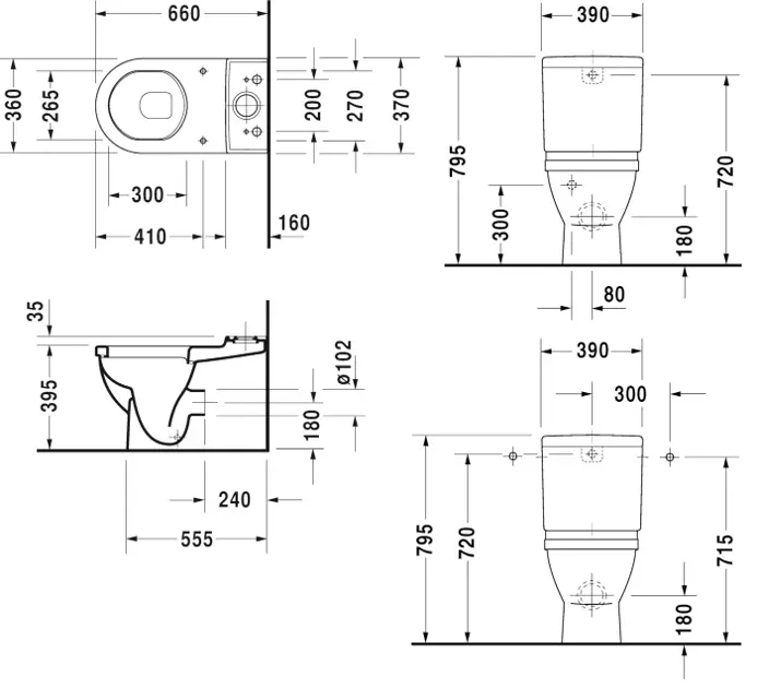 Duravit - Starck 3 - Kombi-WC - 0128090000 – 2. kép