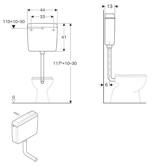 Geberit - Equipment and accessories - Kombi-WC - 127.005.11.1 – 2. kép