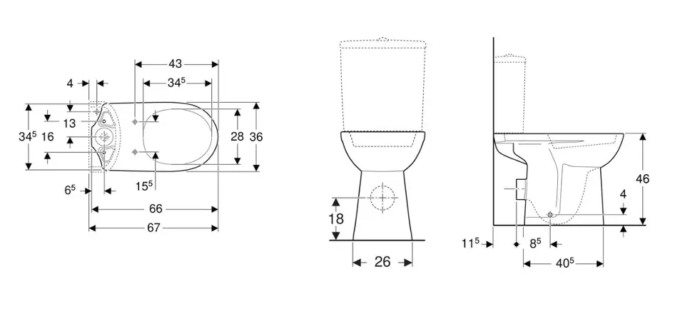Geberit - Selnova Comfort - Kombi-WC - 500.284.01.5 – 2. kép