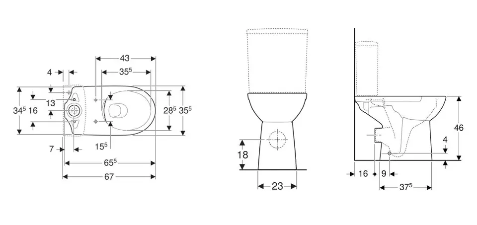 Geberit - Selnova Comfort - Kombi-WC - 500.486.01.7 – 2. kép