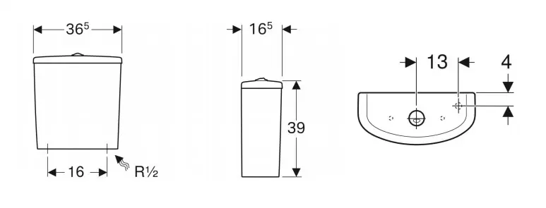 Geberit - Selnova - Kombi-WC - 500.268.01.1 – 2. kép