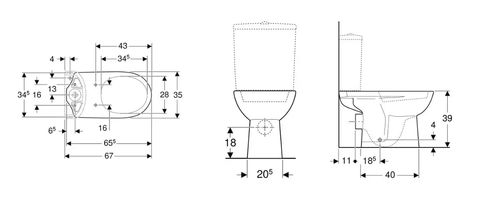 Geberit - Selnova - Kombi-WC - 500.282.01.5 – 2. kép