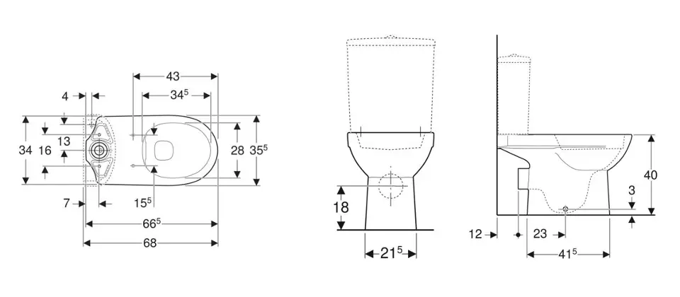 Geberit - Selnova - Kombi-WC - 500.285.01.7 – 2. kép