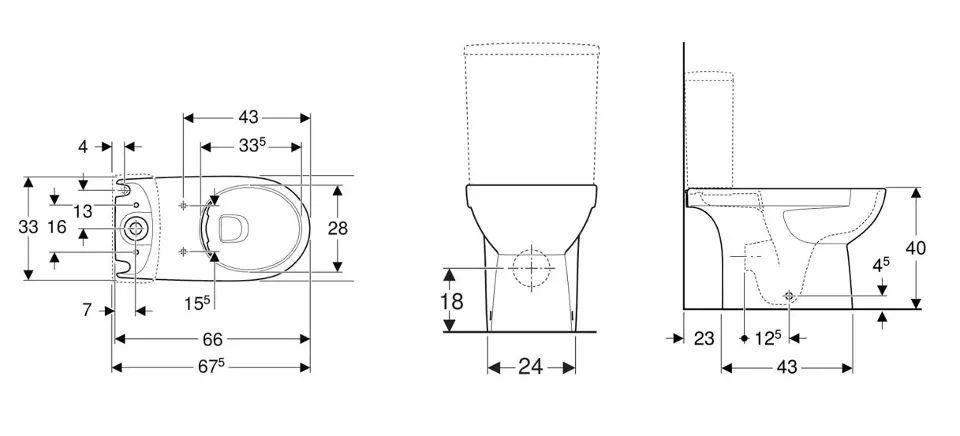 Geberit - Selnova - Kombi-WC - 500.488.01.7 – 2. kép