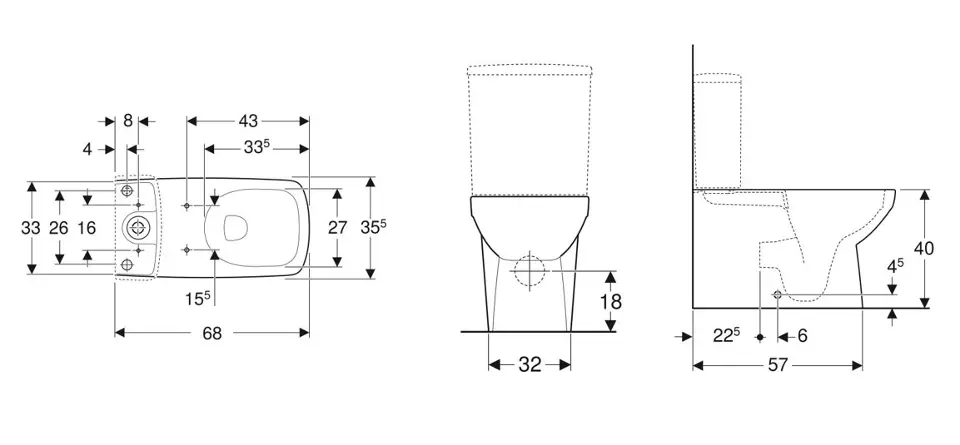 Geberit - Selnova Square - Kombi-WC - 500.489.01.7 – 2. kép