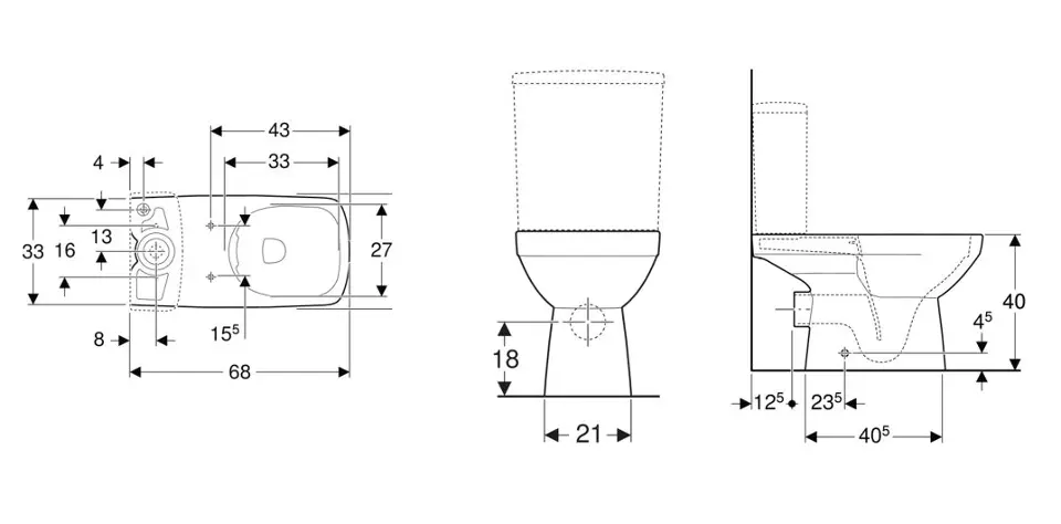Geberit - Selnova Square - Kombi-WC - 501.563.01.7 – 2. kép