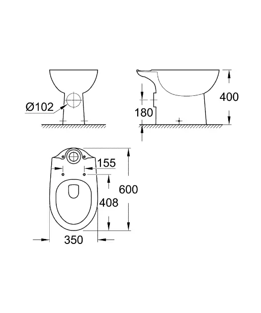 Grohe - Bau Ceramic - Kombi-WC - 39428000 – 2. kép