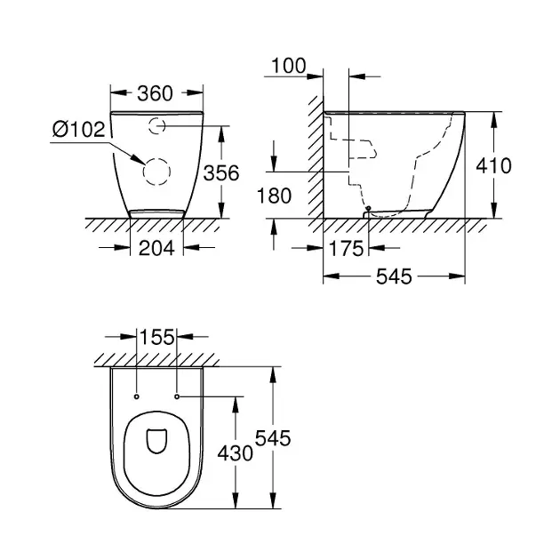 Grohe - Essence - Kombi-WC - 3957300H – 2. kép