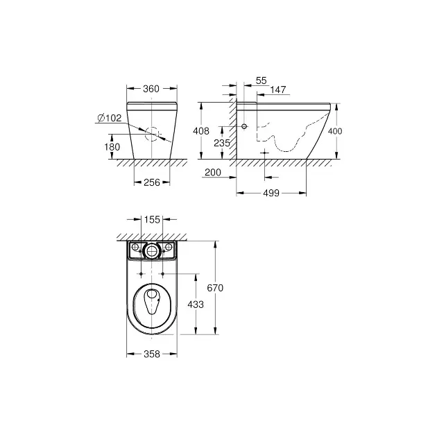 Grohe - Euro Ceramic - Kombi-WC - 102489SH00 – 2. kép