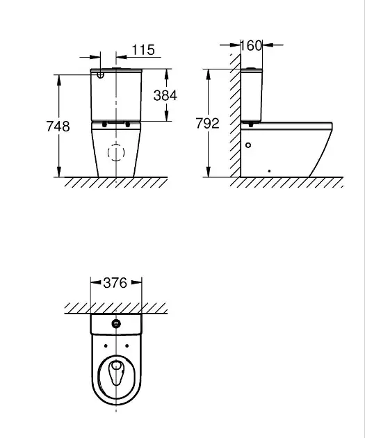 Grohe - Euro Ceramic - Kombi-WC - 102502SH00 – 2. kép