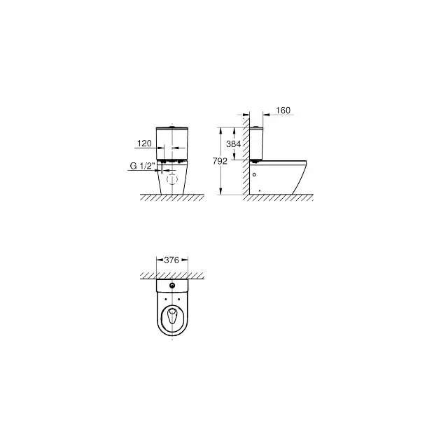 Grohe - Euro Ceramic - Kombi-WC - 102503SH00 – 2. kép