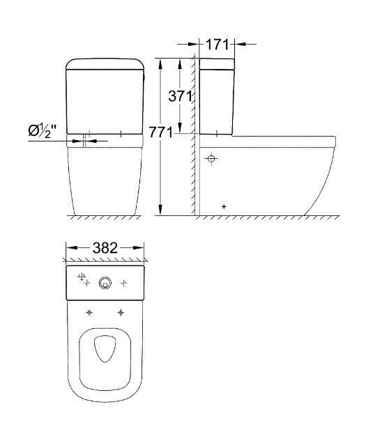 Grohe - Euro Ceramic - Kombi-WC - 39332000 – 2. kép