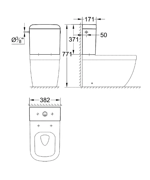 Grohe - Euro Ceramic - Kombi-WC - 39333000 – 2. kép