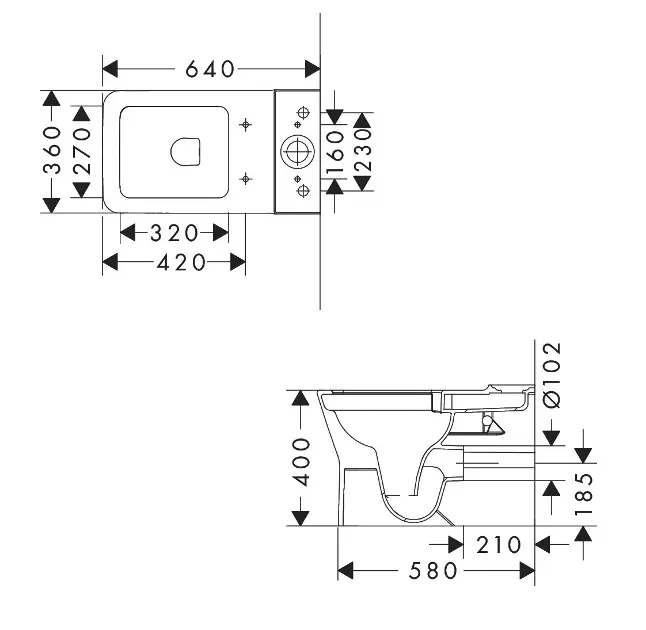 Hansgrohe - EluPura Original Q - Kombi-WC - 62014450 – 2. kép