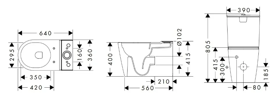 Hansgrohe - EluPura S - Kombi-WC - 60260450 – 2. kép
