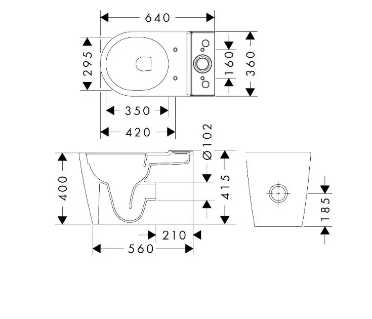 Hansgrohe - EluPura S - Kombi-WC - 61163450 – 2. kép