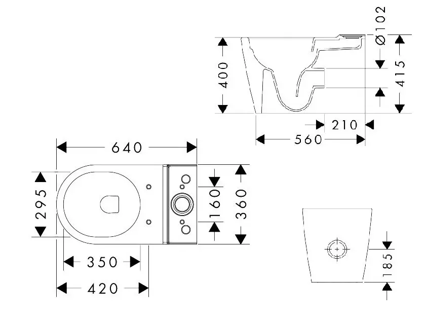 Hansgrohe - EluPura S - Kombi-WC - 62034450 – 2. kép