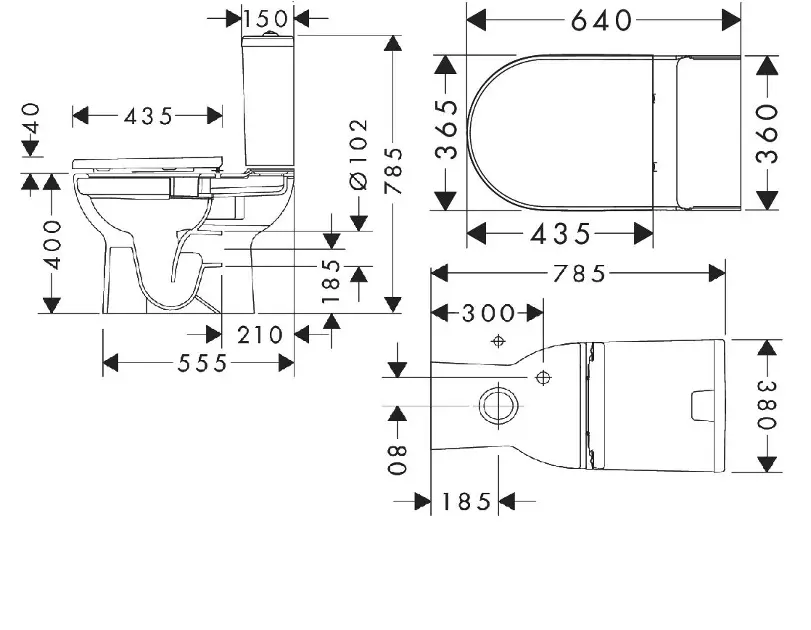 Hansgrohe - GladeLake S - Kombi-WC - 60312450 – 2. kép