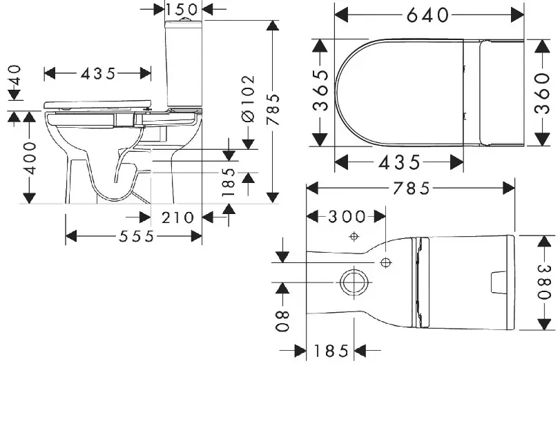 Hansgrohe - GladeLake S - Kombi-WC - 60313450 – 2. kép