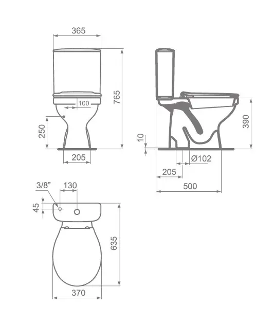Ideal Standard - Alpha - Kombi-WC - R033801 – 2. kép