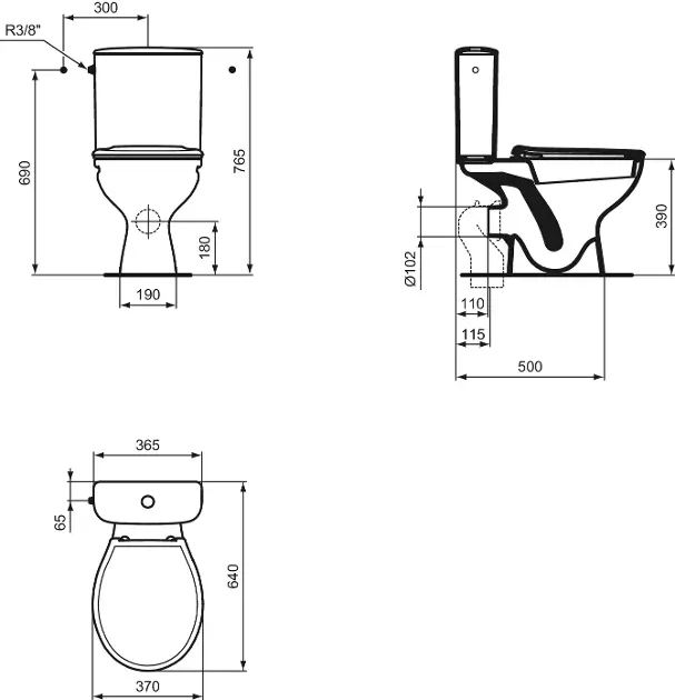 Ideal Standard - Alpha - Kombi-WC - W333401 – 2. kép