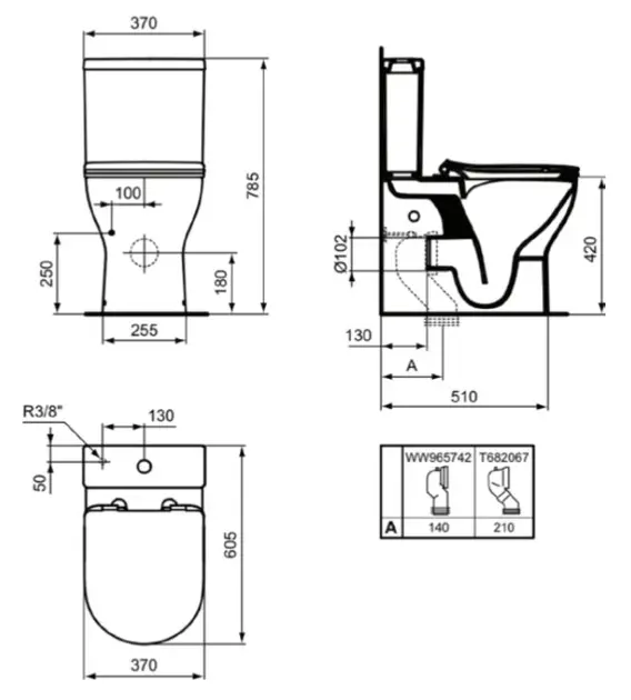 Ideal Standard - Eurovit - Kombi-WC - E336301 – 2. kép