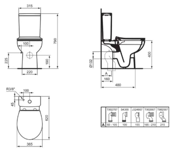Ideal Standard - Eurovit - Kombi-WC - W007301 – 2. kép