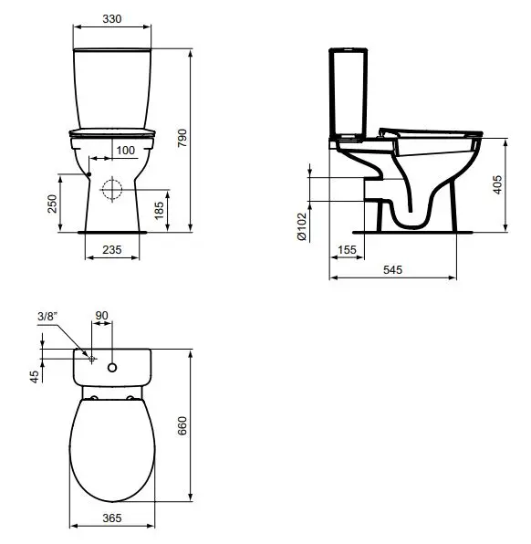 Ideal Standard - Eurovit - Kombi-WC - W328001 – 2. kép