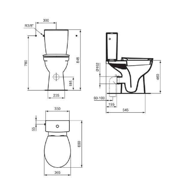 Ideal Standard - Eurovit - Kombi-WC - W328901 – 2. kép