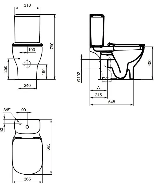 Ideal Standard - Tesi - Kombi-WC - T3568V1 – 2. kép