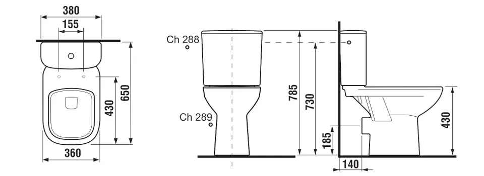 Jika - Deep - Kombi-WC - H8266160002801 – 2. kép
