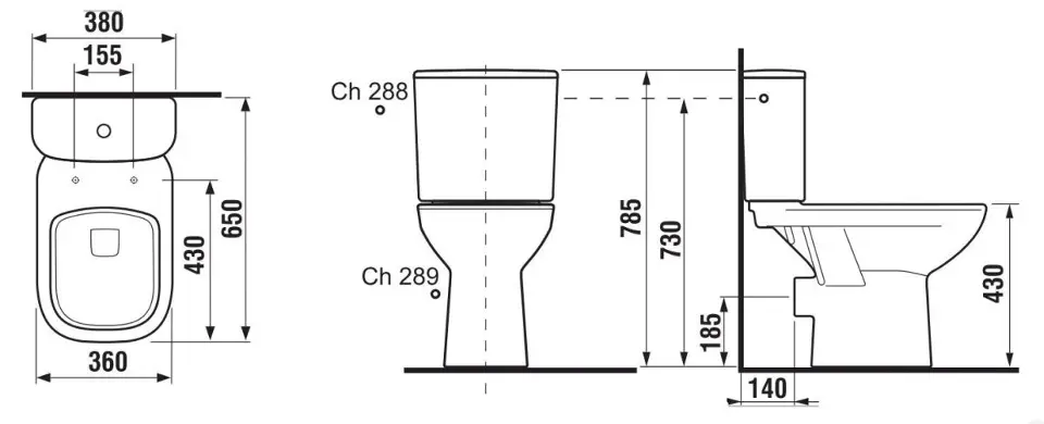 Jika - Deep - Kombi-WC - H8266160002811 – 2. kép