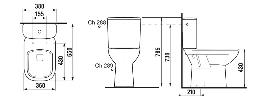 Jika - Deep - Kombi-WC - H8266170002801 – 2. kép