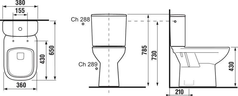 Jika - Deep - Kombi-WC - H8266170002811 – 2. kép
