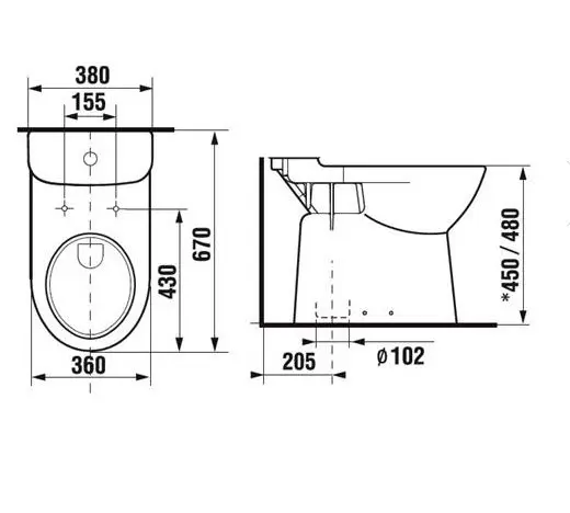Jika - Deep - Kombi-WC - H8276130002421 – 2. kép