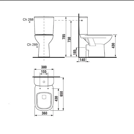 Jika - Deep - Kombi-WC - H8286130002811 – 2. kép